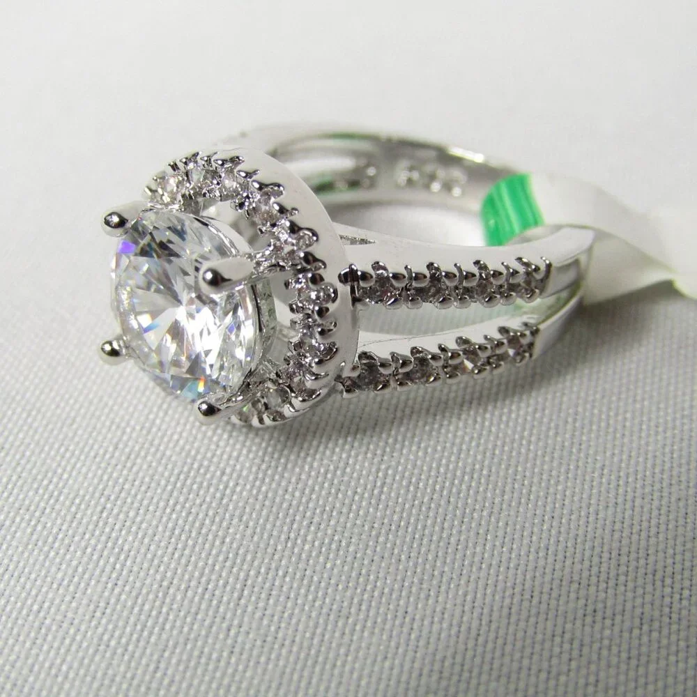 Stainless Steel | Cubic Zirconia | Women's Size 5 | Band | New - Picture 3 of 4